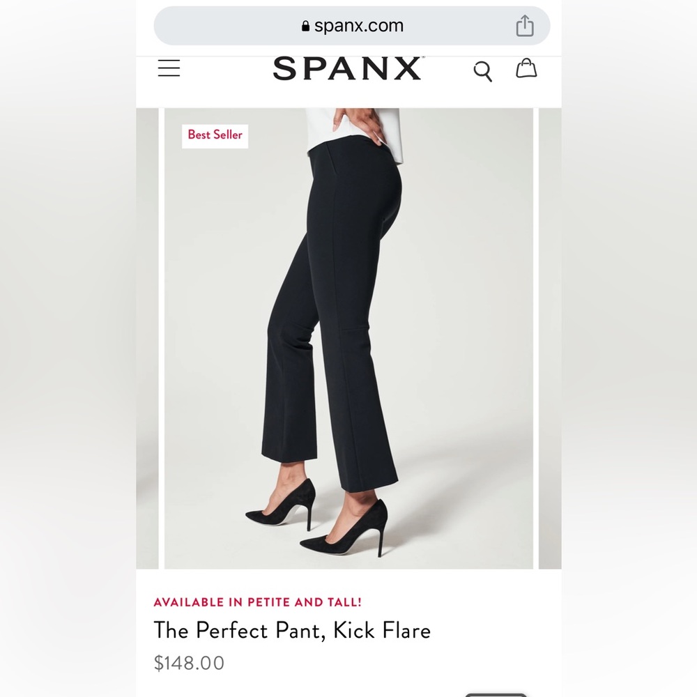 Spanx The Perfect Pant Kick Flare - black, small